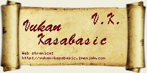 Vukan Kasabašić vizit kartica